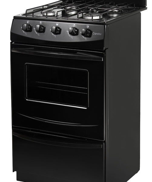 COCINA ESCORIAL CANDOR S2 BLACK GAS NATURAL 51CM 4 HORNALLAS
