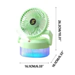 SGD-168 VENTILADOR VAPORIZADOR PLEGABLE PORTATIL CON BATERIA RECARGABLE