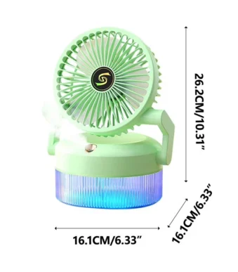 SGD-168 VENTILADOR VAPORIZADOR PLEGABLE PORTATIL CON BATERIA RECARGABLE