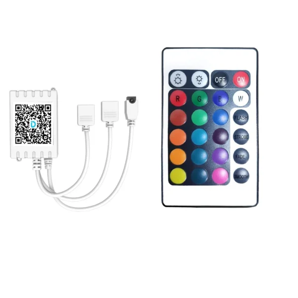 CONTROLADORA RGB PARA TIRAS LED CON CONTROL REMOTO Y BLUETHOOT