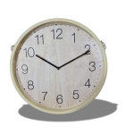 reloj de pared 12" simil madera modelo edu-1129