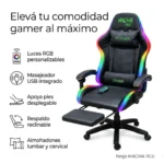 SILLA GAMER NOGA RGB MASAJES