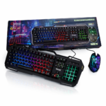 COMBO TECLADO Y MOUSE RGB GLOBAL GAMER METALICO kl160