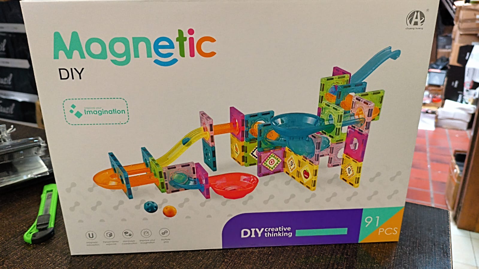 BLOQUES MAGNETICOS 91 PIEZAS JT381 BLOQUES MAGNETICOS 91 PIEZAS JT381