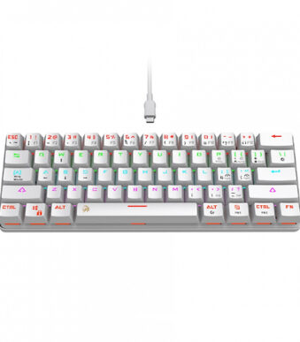 NETMAK NM-DOMINATE-W TECLADO MECANICO 60% / BLANCO
