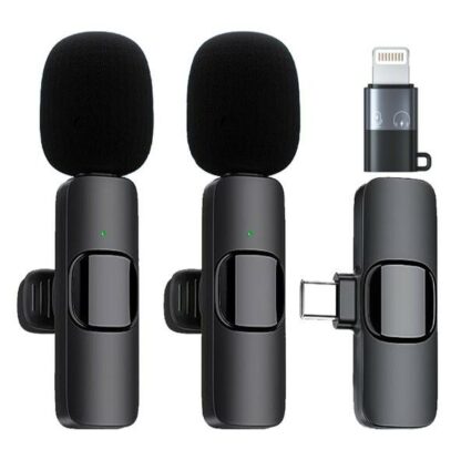microfono corbatero inalambrico tiktok  tipo c+iphone DOBLE