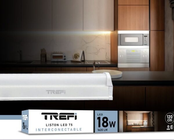 LISTON T5 CON INTERRUPTOR 18W FRIA 120CM TREFI
