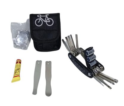 kit de reparacion de bici con estuche
