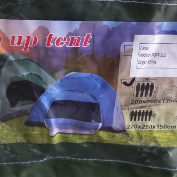 carpa para 4 personas popt 2x2 2mx2mx135cm