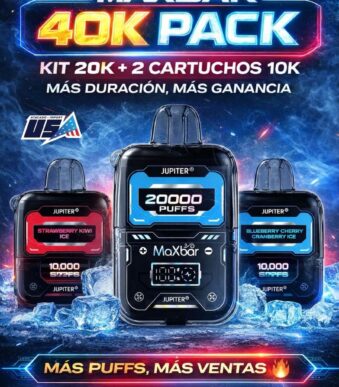 VAPER IGNITE V400 ICY STRAWBERRY BANANA 40.000 PITADAS