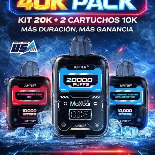 VAPER IGNITE V400 ICY STRAWBERRY BANANA 40.000 PITADAS