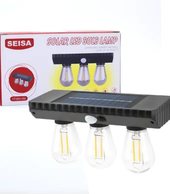 LUZ SOLAR DE JARDIN MODELO DE TRIPLE LUZ