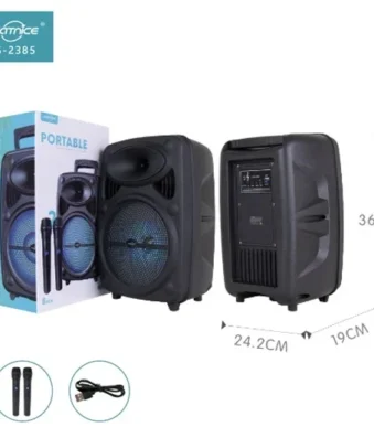 GTS-2385 PARLANTE BLUETOOTH DE 8" CON 2 MICROFONOS INALAMBRICOS