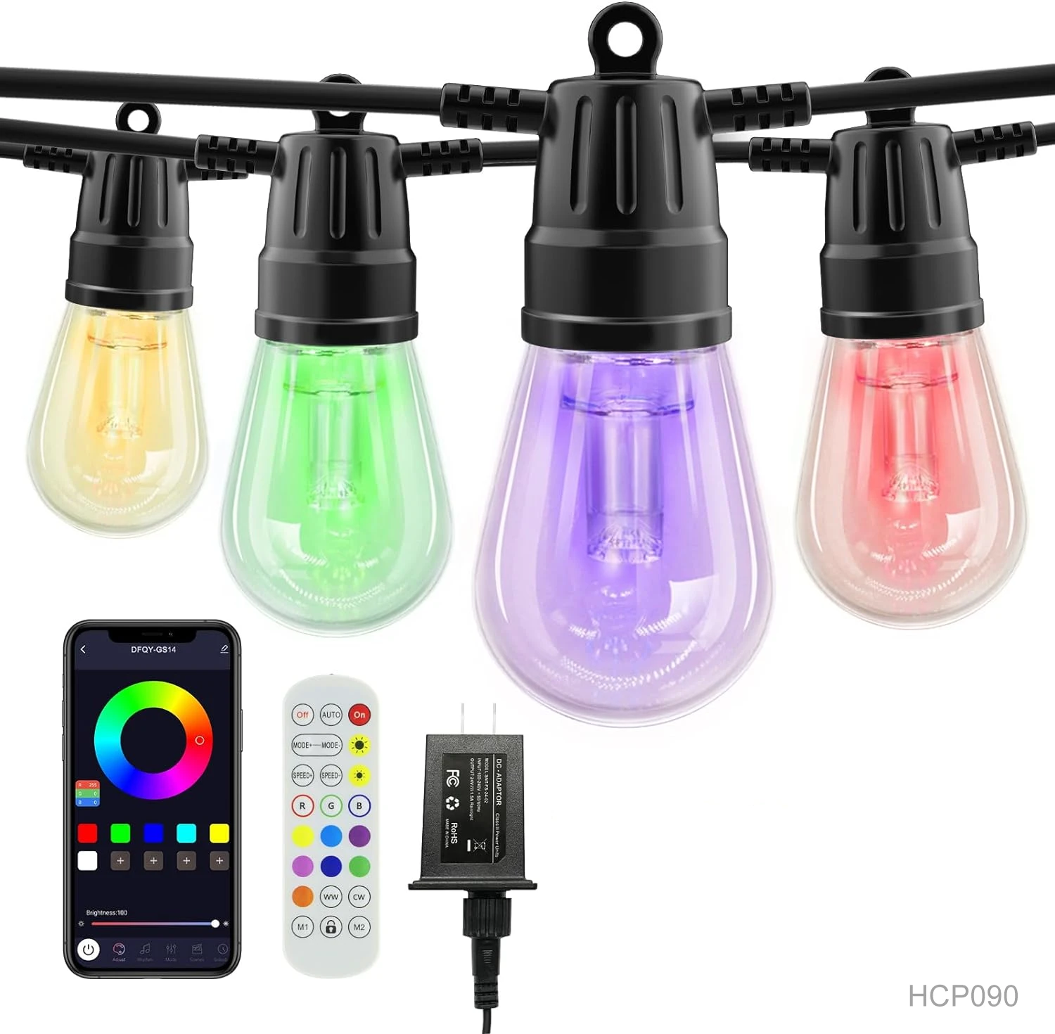 Hcp090 Guirnalda de Luces Rgb S14 15 Metros * 20 Luces