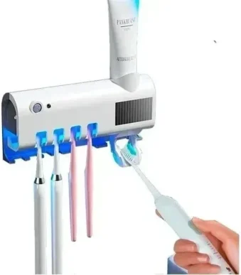 SOPORTE PARA CEPILLO DE DIENTES Y DESINFECTA A BOTON - BW-YS01