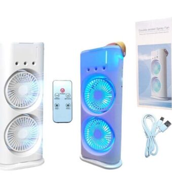 ventilador doble de mesa f2-4 con humidificador