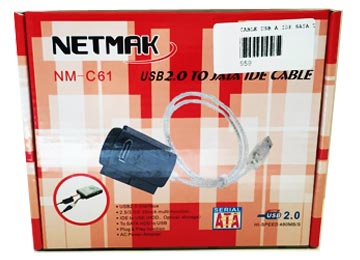 CABLE USB A IDE-SATA NETMAK NM-C61