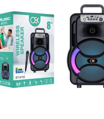 parlante bluethoot 8" con microfono bt8105