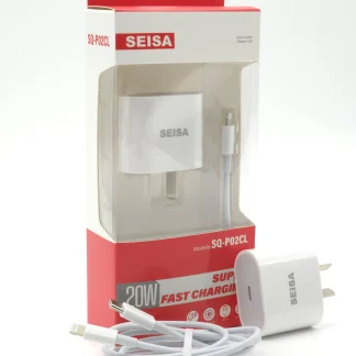 SQ-P02CL CARGADOR 20W + ENTRADA TIPO C + CABLE C A IPHONE SQ-P02CL CARGADOR 20W + ENTRADA TIPO C + CABLE C A IPHONE