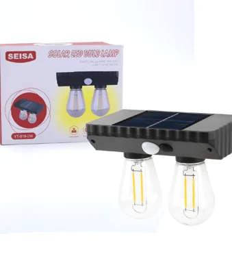 LUZ SOLAR DE JARDIN MODELO DE DOBLE LUZ