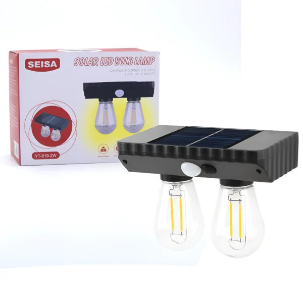 LUZ SOLAR DE JARDIN MODELO DE DOBLE LUZ