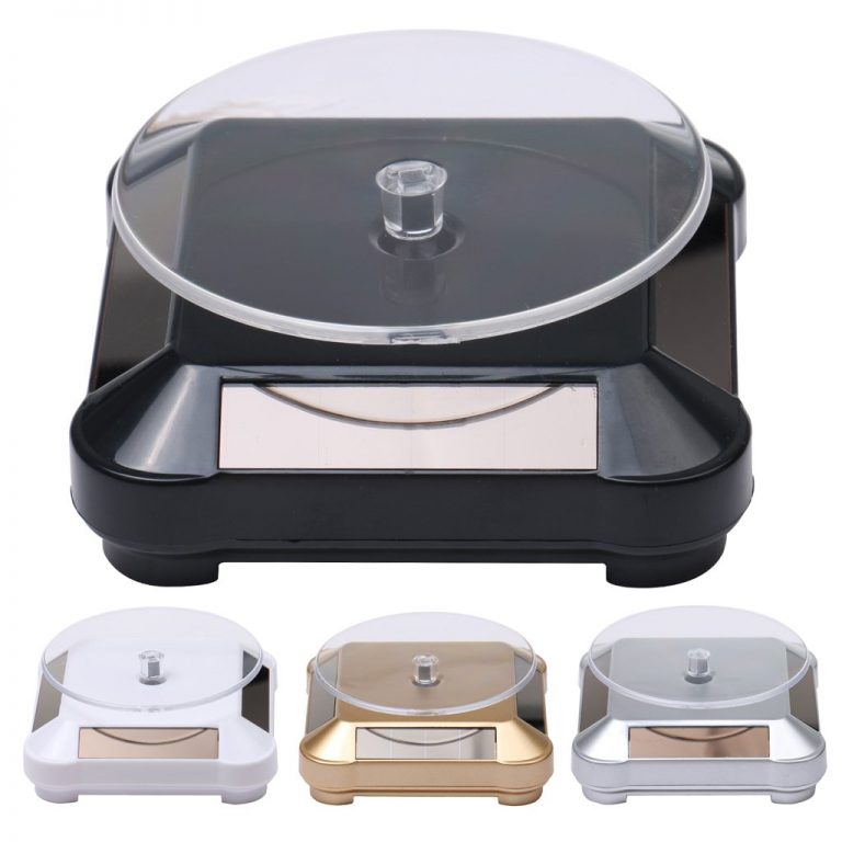 soporte giratorio para exhibicion/vidriera solar o pilas aa