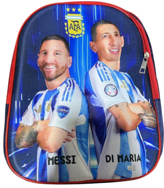 mochila jardin doble cierre 12" 3 d messi