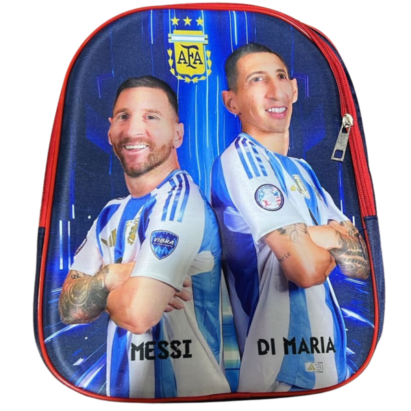 mochila jardin doble cierre 12" 3 d messi