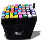 48 marcadores doble punta en bolso