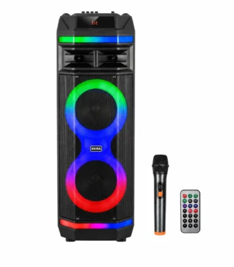 YX-H8204 PARLANTE BLUETOOTH 8" X 2  220V+ MICROFONO INALABRICO