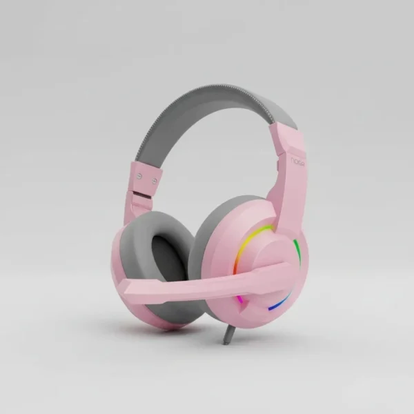 AURICULAR GAMER C/MIC NOGA ST-704 ROSA