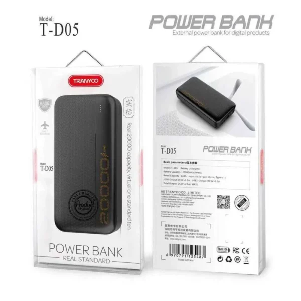 T-D05 CARGADOR PORTATIL 20000mAh