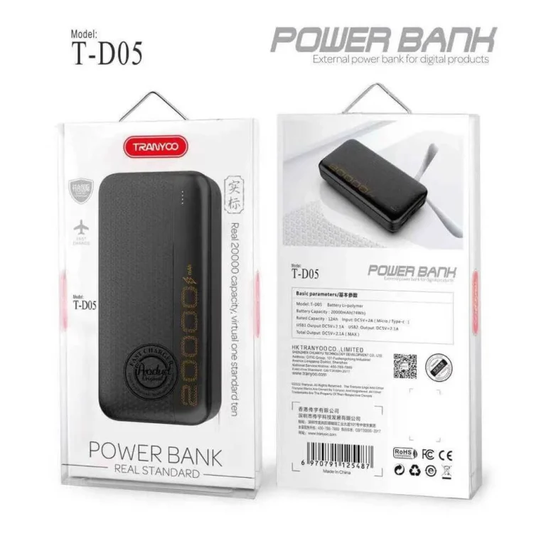 CARGADOR PORTATIL 20000mAh T-D05