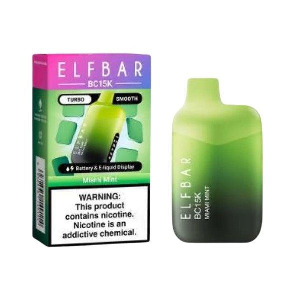 VAPER ELFBAR MIAMI MINT 15000 PITADAS