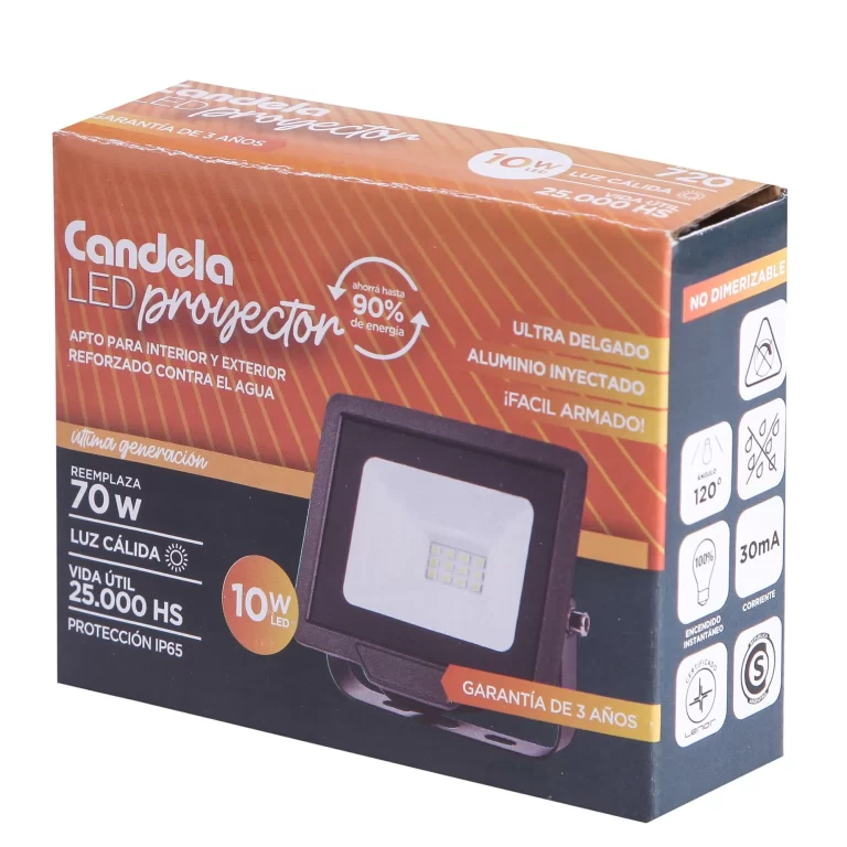 REFLECTOR 10W LED candela calido (6842)