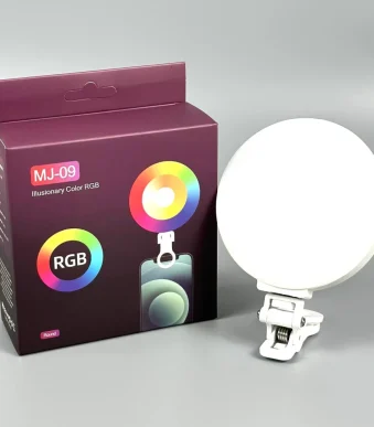 MJ-09 LUZ RGB COLOR CON CLIP (REDONDO) PARA CELULAR