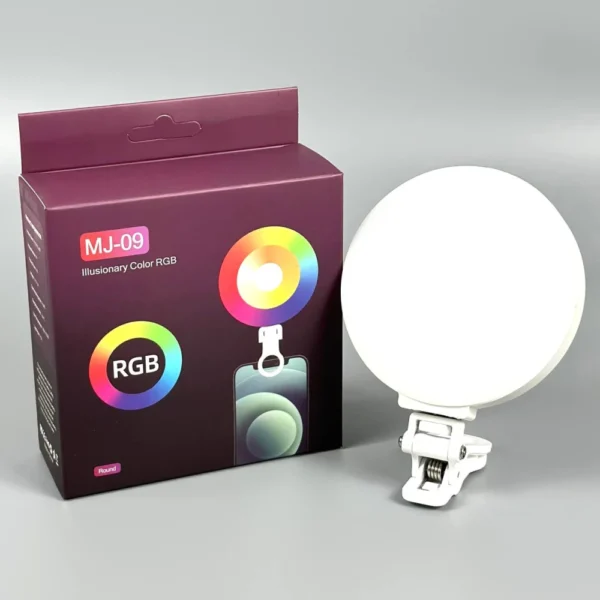 MJ-09 LUZ RGB COLOR CON CLIP (REDONDO) PARA CELULAR