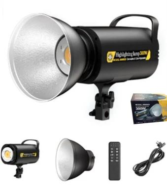 MM8820 LUZ FOTOGRAFICA DE 3 COLORES DE 300W CON CUBIERTA DE ALUMINIO