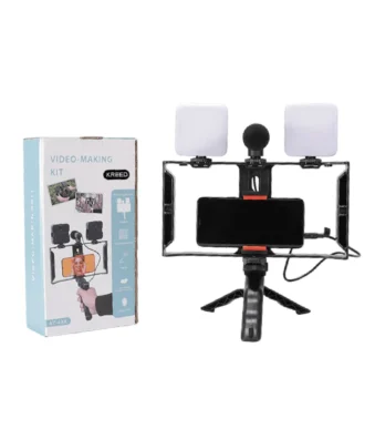 KIT DE GRABACION TRIPODE CON MICROFONO Y LUZ AY-49X