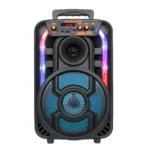 parlante con control y microfono 8" luces yx-h831 seisa