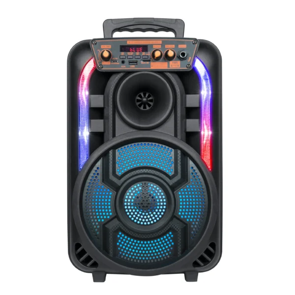 parlante con control y microfono 8" luces yx-h831 seisa