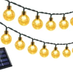 GUIRNALDA DE LUCES SOLARES DE BURBUJAS X 5M 50LUCES BLANCO CALIDO HCP160