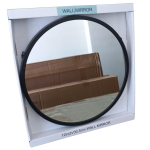 espejo con borde metalico 30 cm