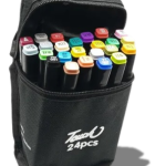 24 marcadores doble punta en bolso