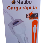 cargador de auto malibu 3.1 a micro usb mas puerto usb