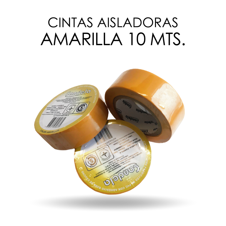 cinta aisladora amarilla 10 m