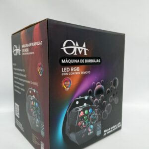 maquina de burbujas con lud rgb