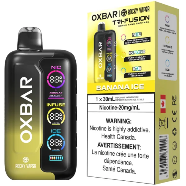 VAPER OXBAR 35000 PITADAS BANANA ICE