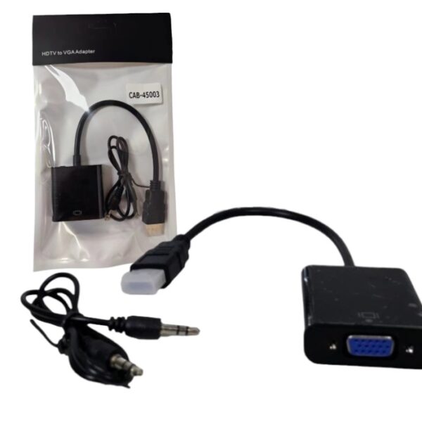 adaptador hdmi a vga con audio