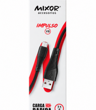 CABLE V8 EN CAJA 7.1 AM USB MICRO USB MIXOR IMPULSO